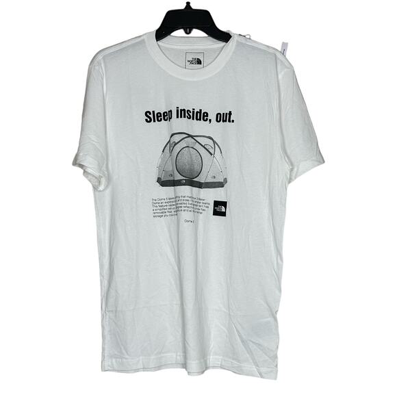 The North Face Men’s Short-Sleeve Brand Proud Tee White Size Medium New - Picture 1 of 4